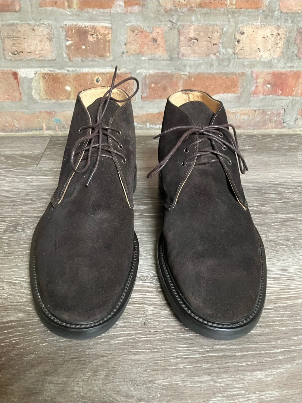 Barneys New York CO-OP  Dark Brown Suede Chukka Boots